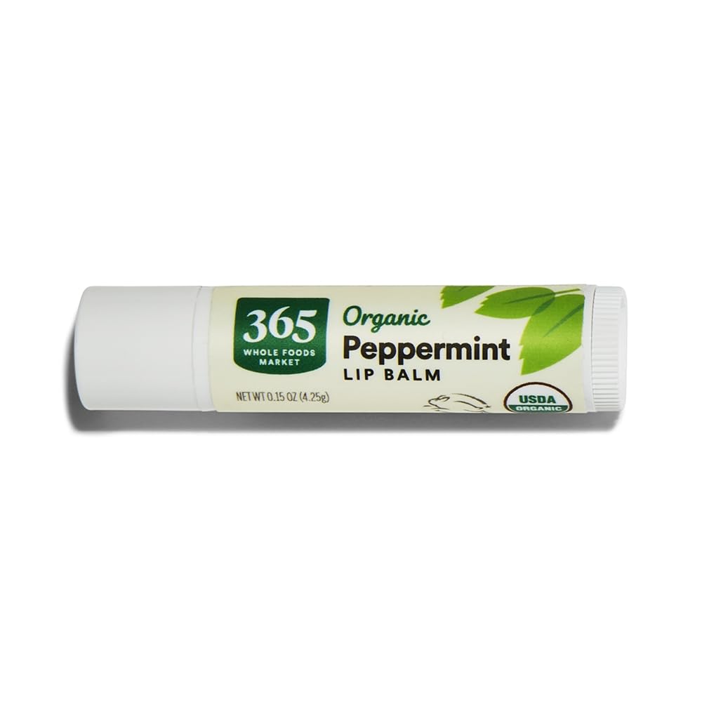 Organic Lip Balm - Peppermint by 365 by Whole Foods Market - Non-toxic Lip Balms product rated GO by Million Marker, free from BPA, phthalates, and parabens