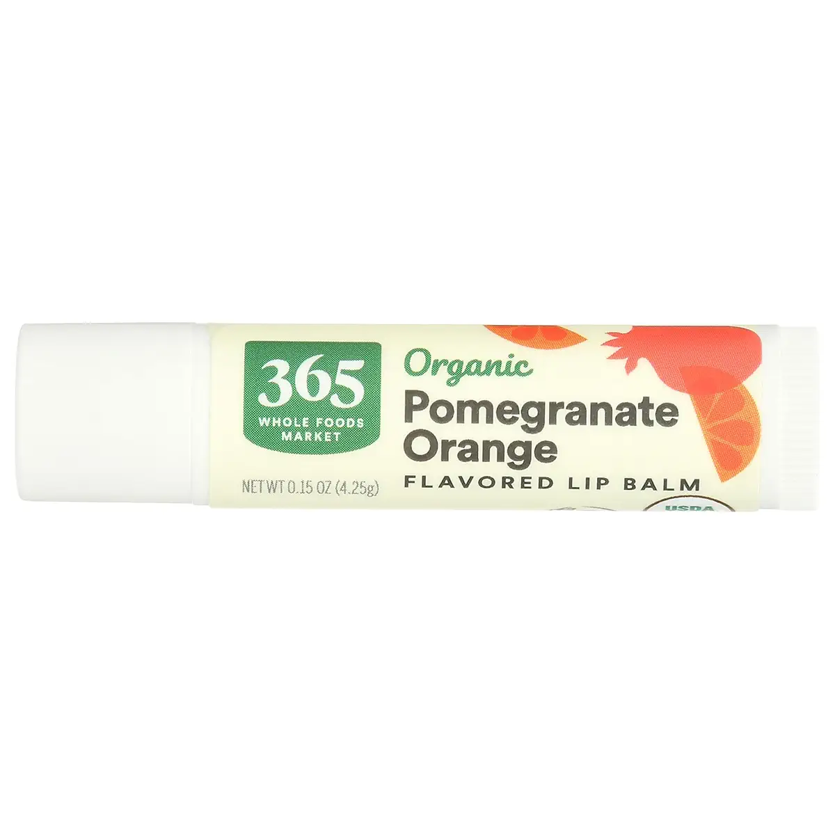 Organic Lip Balm - Pomegranate and Orange by 365 by Whole Foods Market - Non-toxic, SLOW rated product free from harmful chemicals