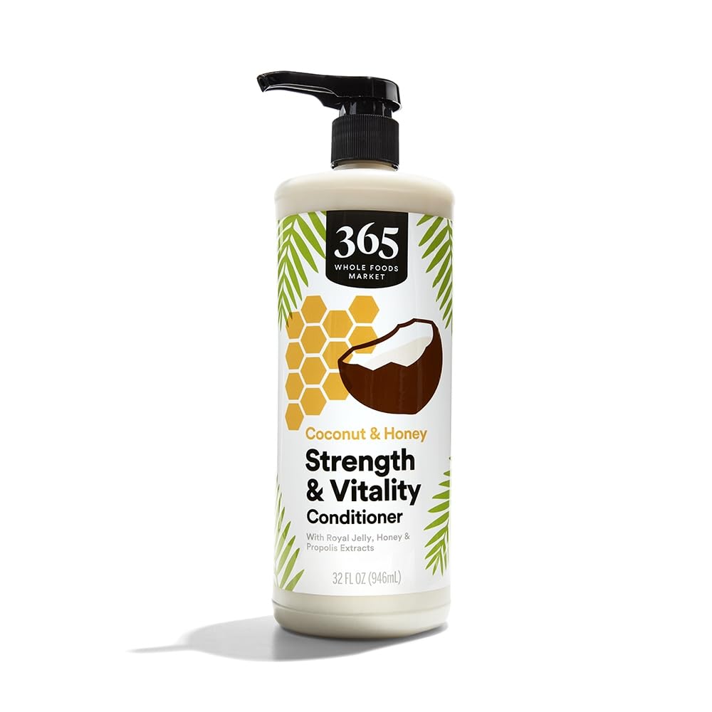 Strength & Vitality Conditioner Coconut & Honey by 365 by Whole Foods Market - Non-toxic, SLOW rated product free from harmful chemicals