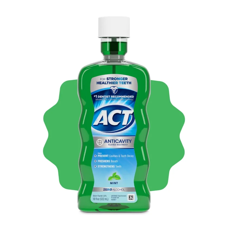 Anticavity Fluoride Mouthwash - Mint by ACT - Non-toxic, STOP rated product free from harmful chemicals
