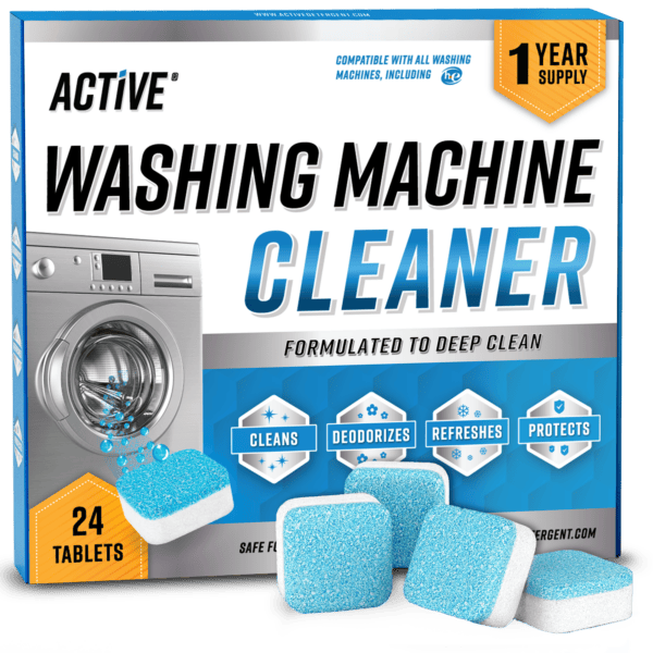Washing Machine Cleaner Tablets by ACTIVE - Non-toxic, SLOW rated product free from harmful chemicals