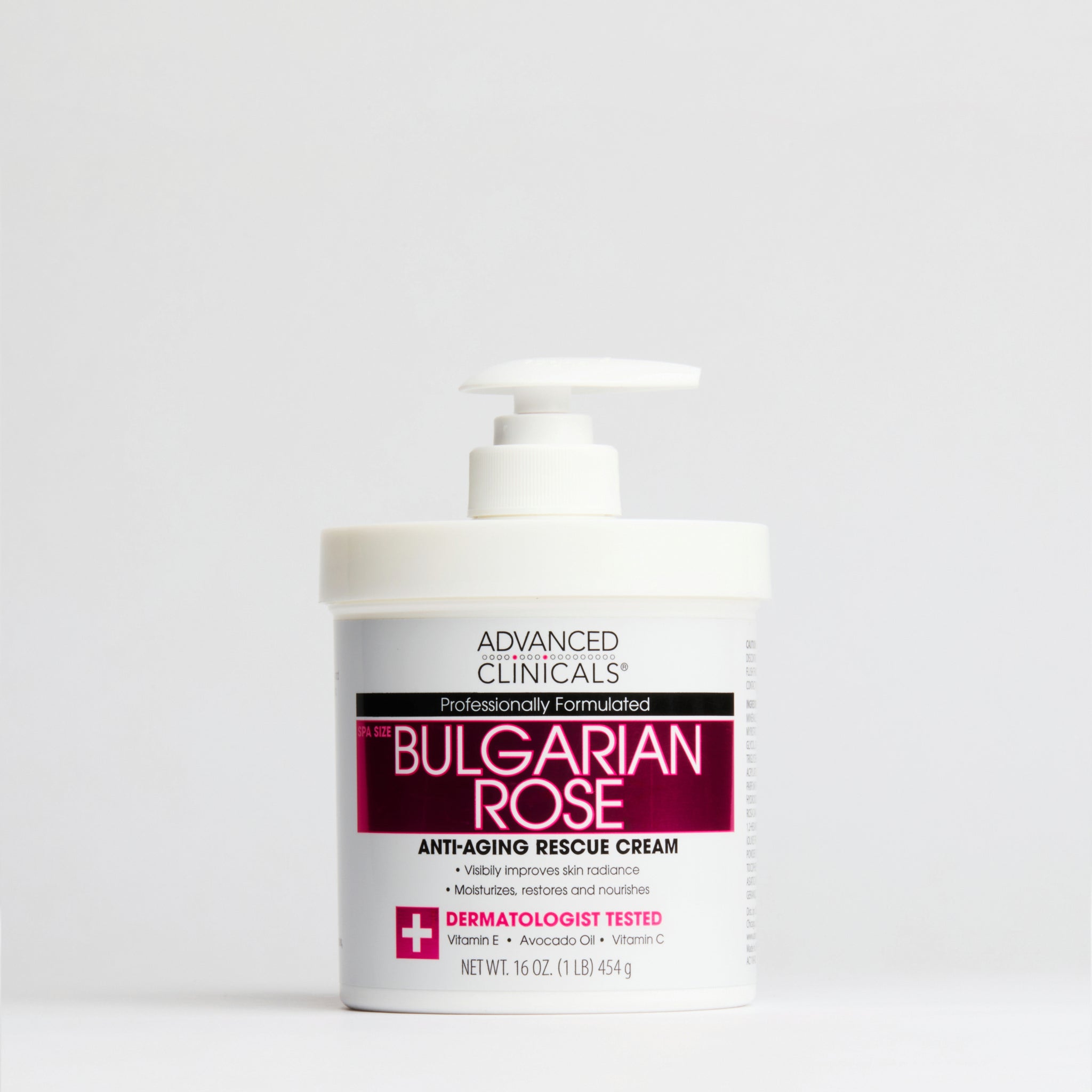 Bulgarian Rose Anti-Aging Rescue Cream by Advanced Clinicals - Non-toxic Facial Care product rated STOP by Million Marker, free from BPA, phthalates, and parabens