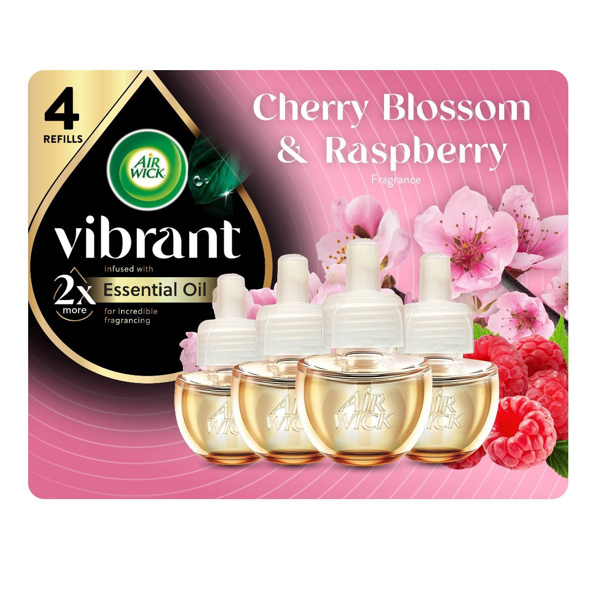 Scented Oil - Cherry Blossom & Raspberry by Air Wick - Non-toxic Air Fresheners product rated STOP by Million Marker, free from BPA, phthalates, and parabens