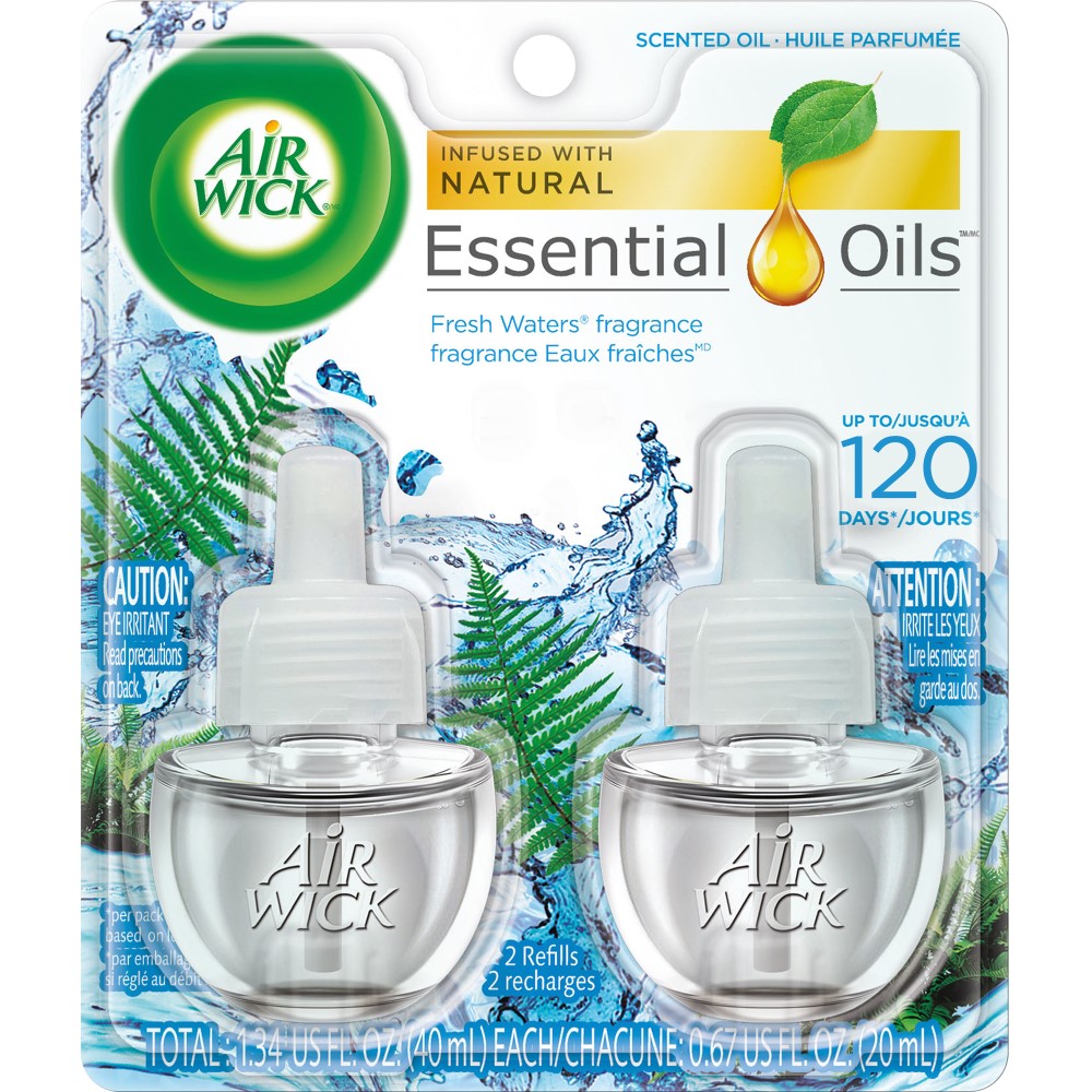 Scented Oil - Fresh Waters by Air Wick - Non-toxic, STOP rated product free from harmful chemicals