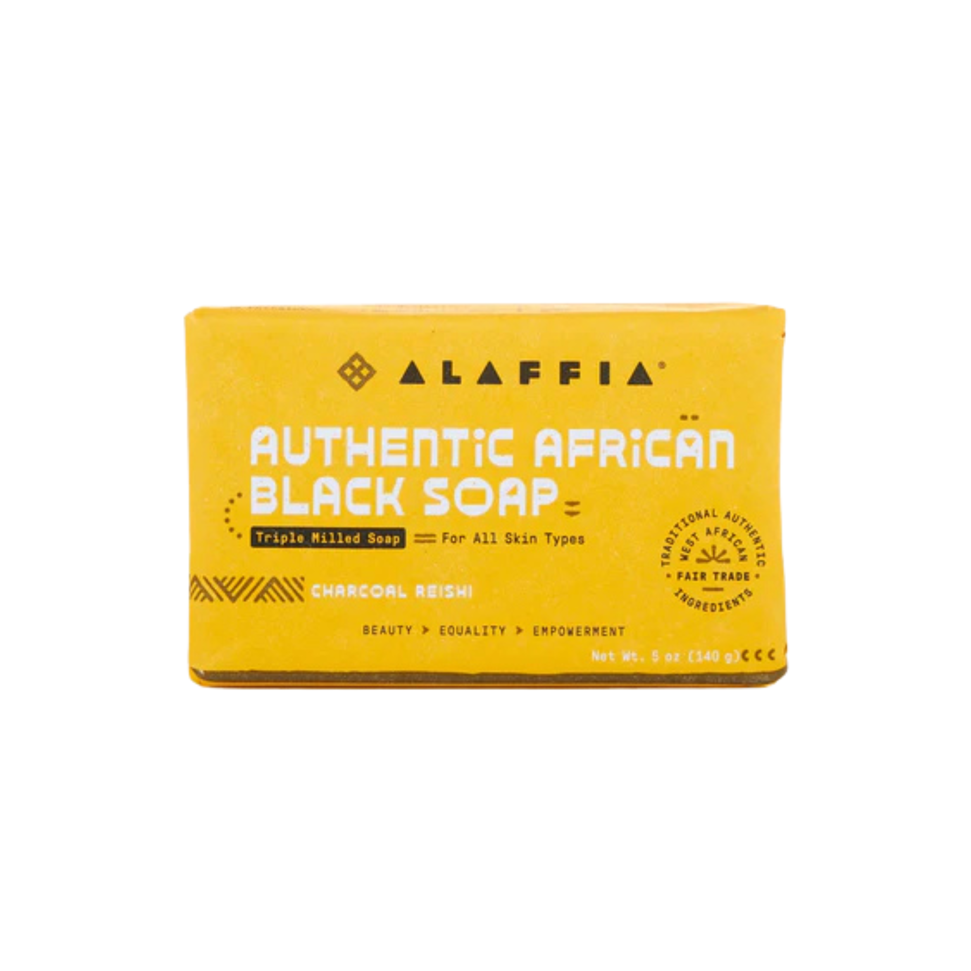 Authentic African Black Soap Triple Milled - Charcoal Reishi by Alaffia - Non-toxic, SLOW rated product free from harmful chemicals