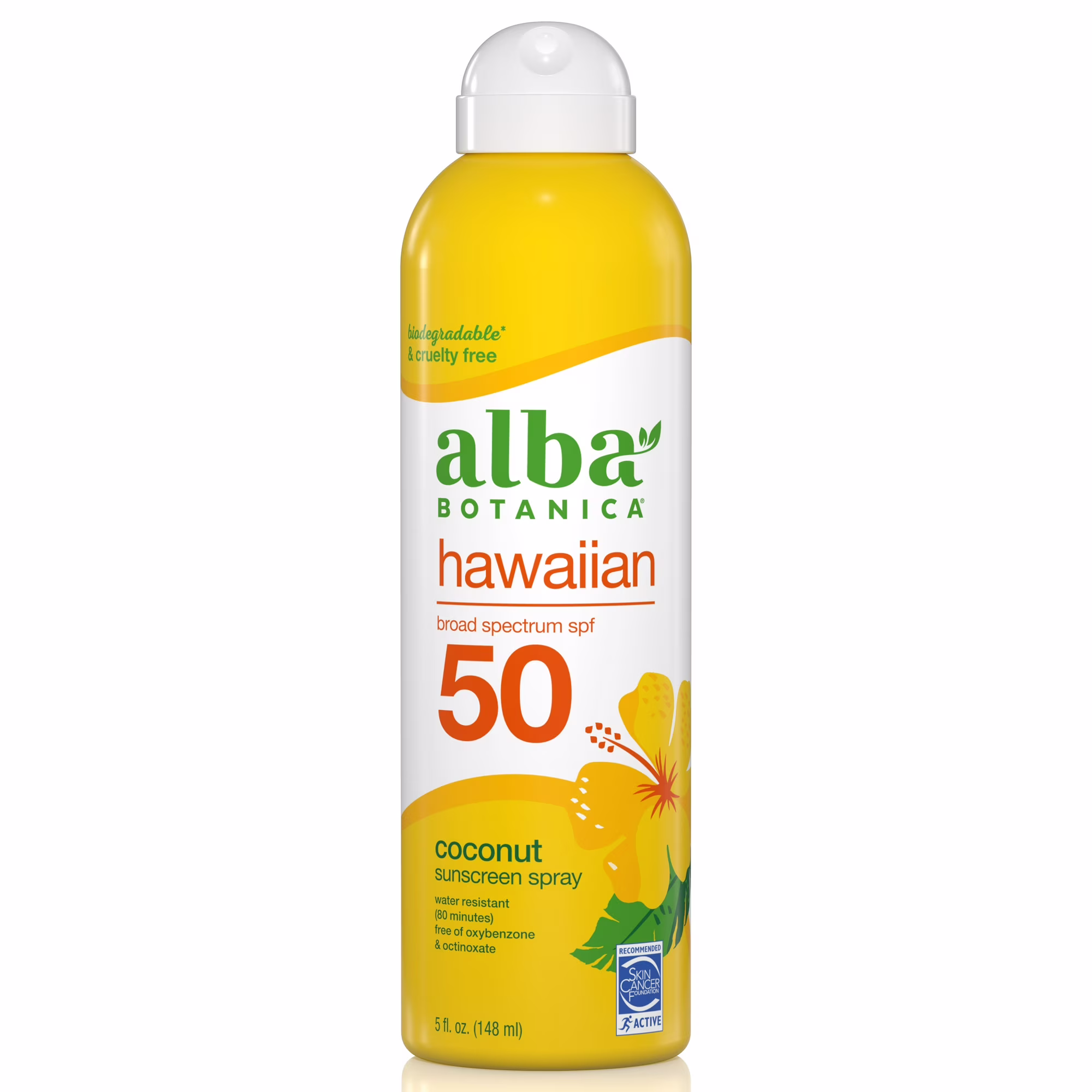 Sport Sunscreen Spray SPF 50 by Alba Botanica - Non-toxic, STOP rated product free from harmful chemicals