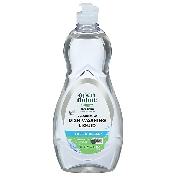 Open Nature Dish Washing Liquid Free and Clear by Albertsons - Non-toxic Household Cleaning Products product rated STOP by Million Marker, free from BPA, phthalates, and parabens
