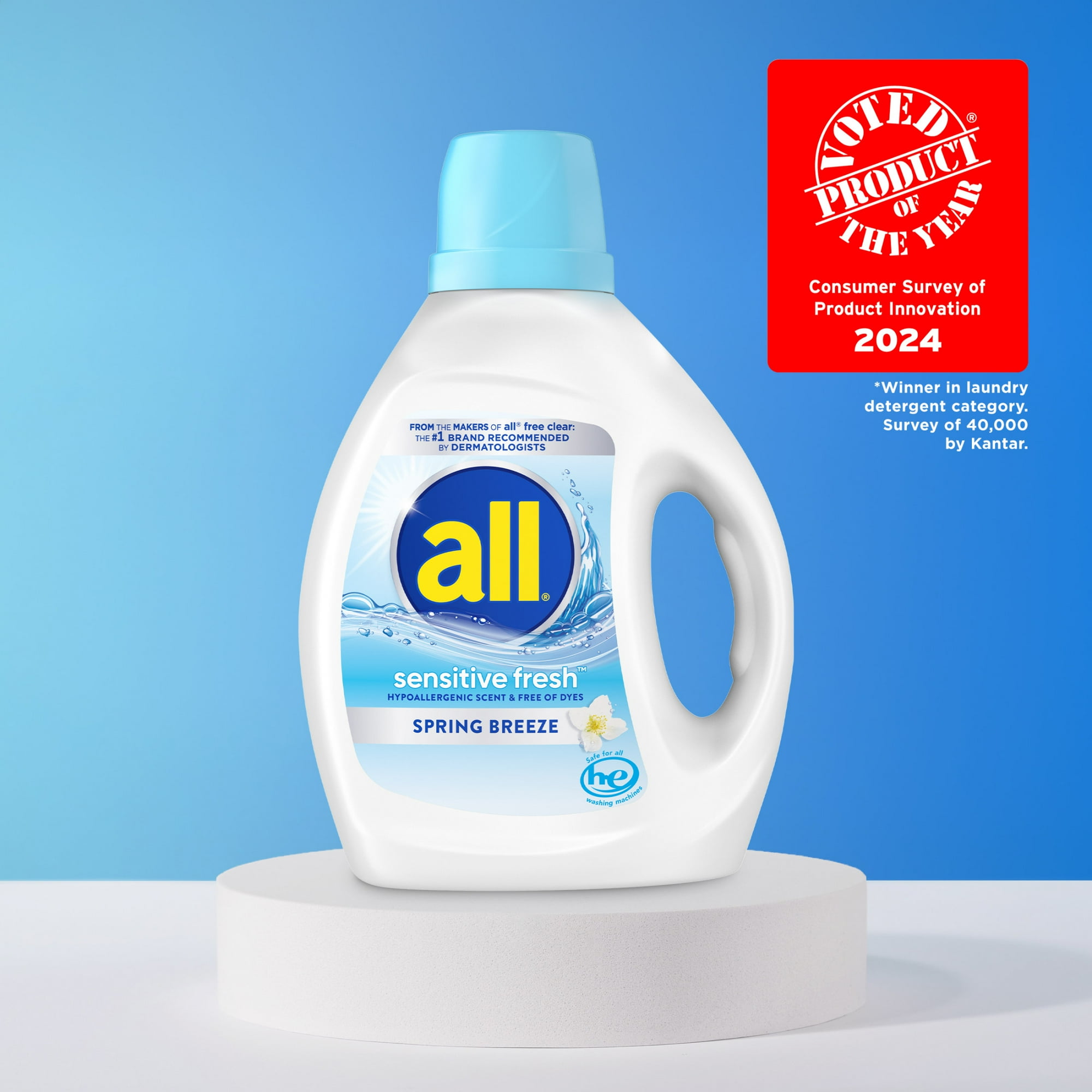 Sensitive Fresh Liquid Laundry Detergent - Spring Breeze by All - Non-toxic Household Cleaning Products product rated STOP by Million Marker, free from BPA, phthalates, and parabens