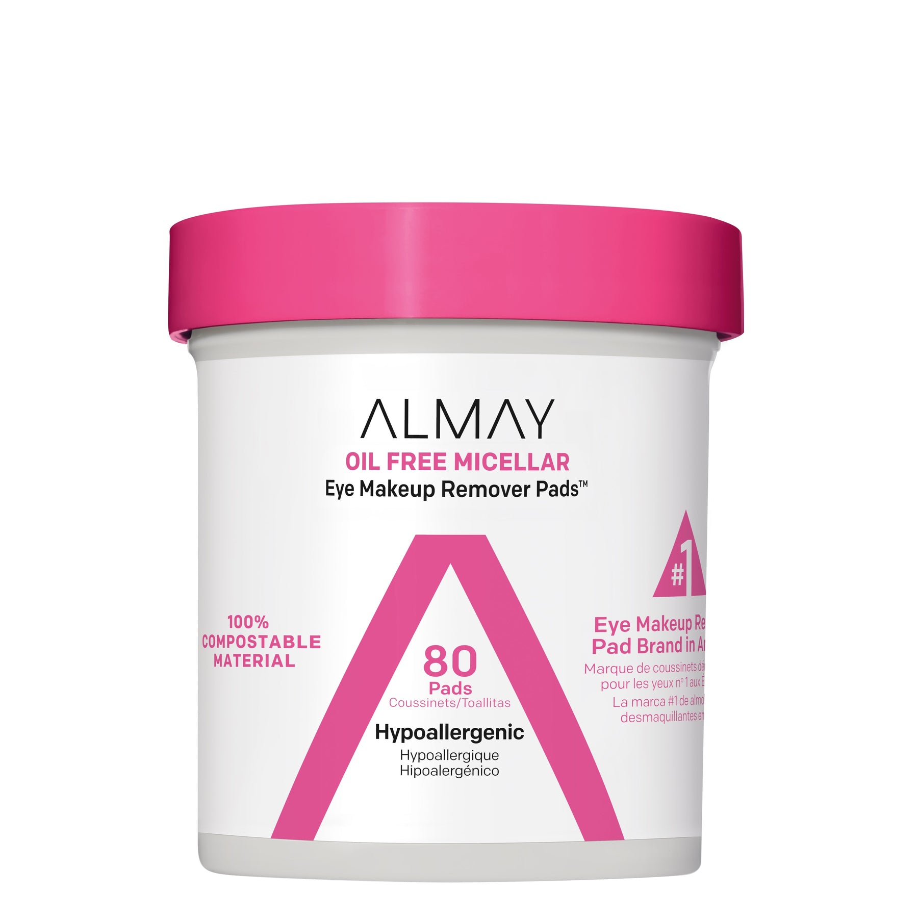 Oil Free Micellar Eye Makeup Remover Pads by ALMAY - Non-toxic, STOP rated product free from harmful chemicals
