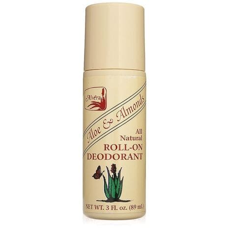 All Natural Roll-On Deodorant- Aloe and Almonds by Alvera - Non-toxic Deodorants product rated STOP by Million Marker, free from BPA, phthalates, and parabens