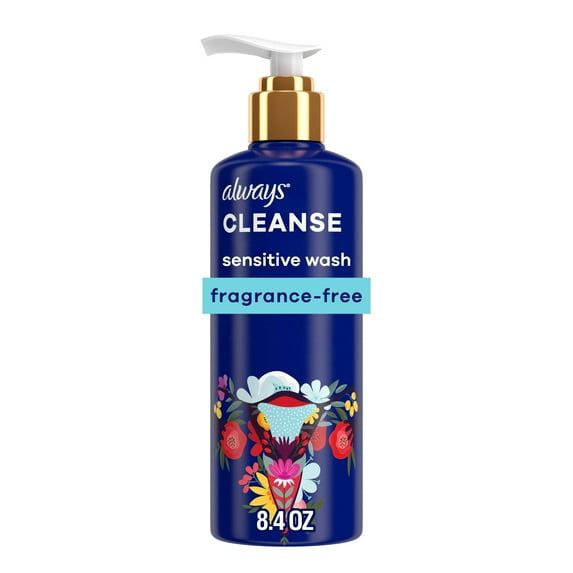 Cleanse Sensitive Wash For Intimate Skin - Fragrance-Free by Always - Non-toxic, STOP rated product free from harmful chemicals