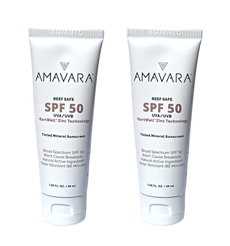 SPF 50 Mineral Tint Sunscreen by Amavara - Non-toxic Sunscreens product rated SLOW by Million Marker, free from BPA, phthalates, and parabens