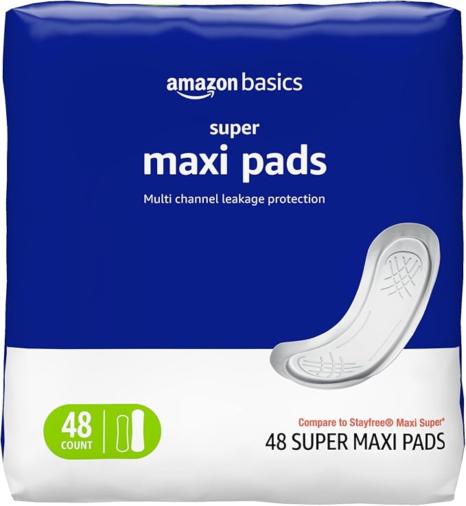 Basics Super Maxi Pads by Amazon - Non-toxic, STOP rated product free from harmful chemicals
