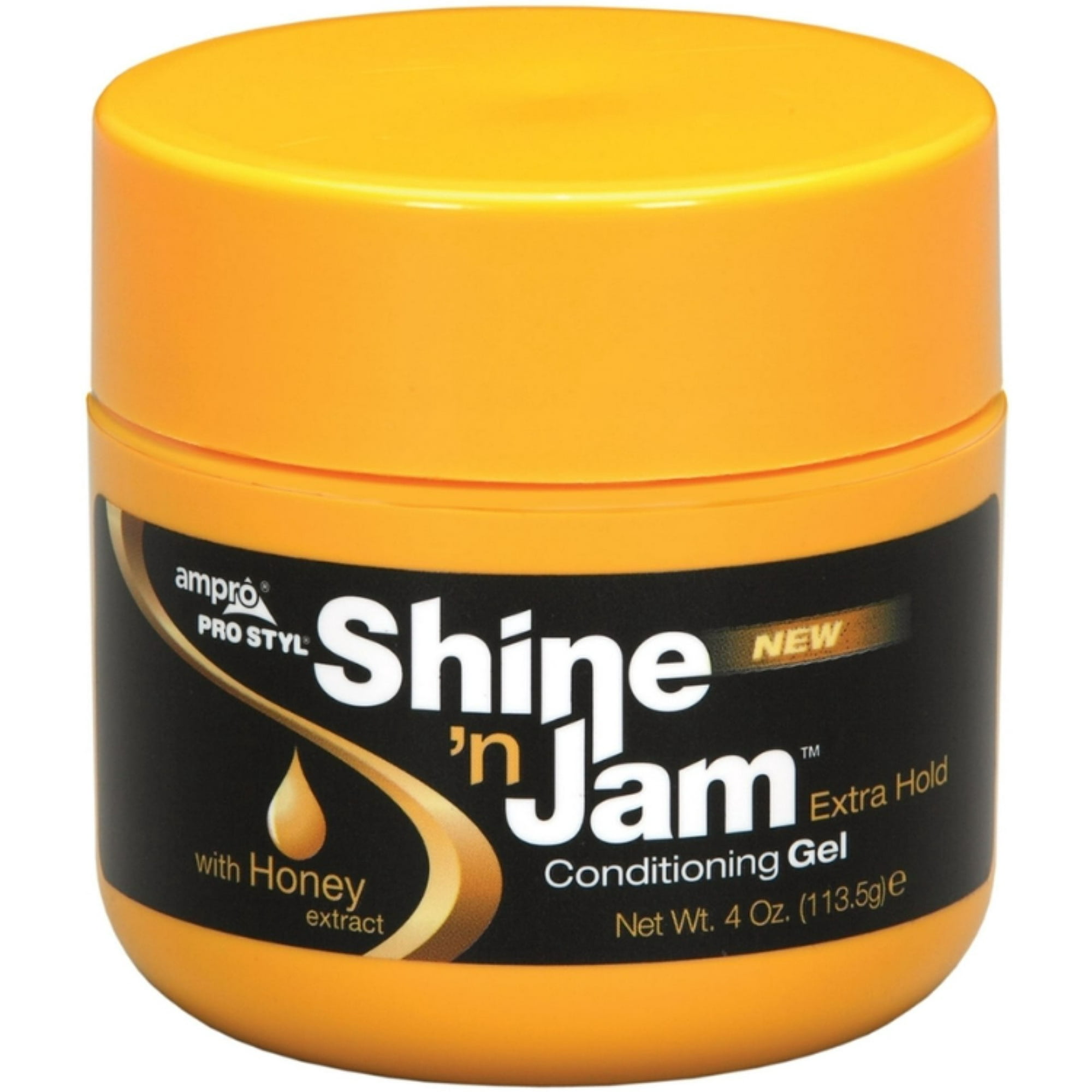 Shine 'n Jam Conditioning Gel With Honey Extract - Extra Hold by Ampro - Non-toxic Hair Styling + Treatment product rated STOP by Million Marker, free from BPA, phthalates, and parabens