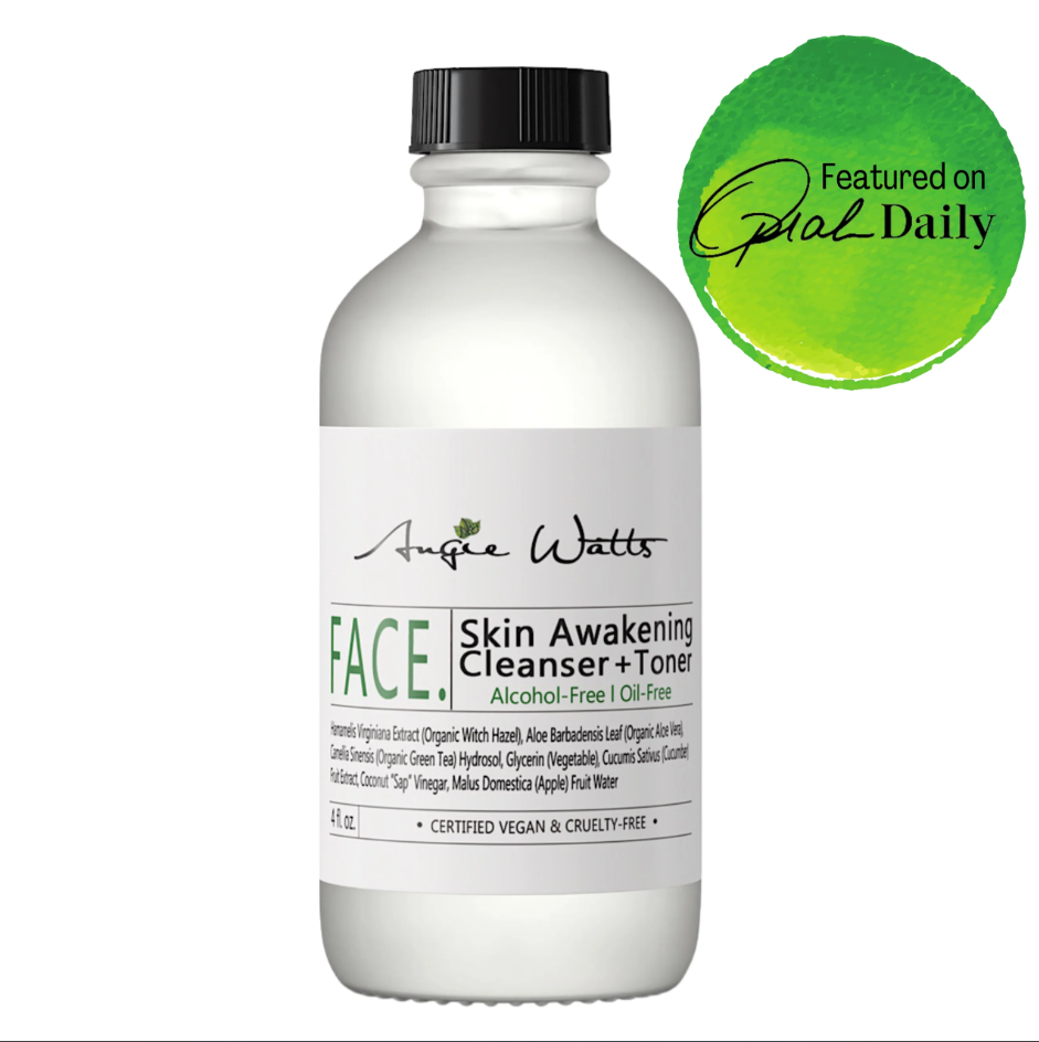 Face. Skin Awakening Alcohol-Free Cleanser + Toner by Angie Watts - Non-toxic, GO rated product free from harmful chemicals