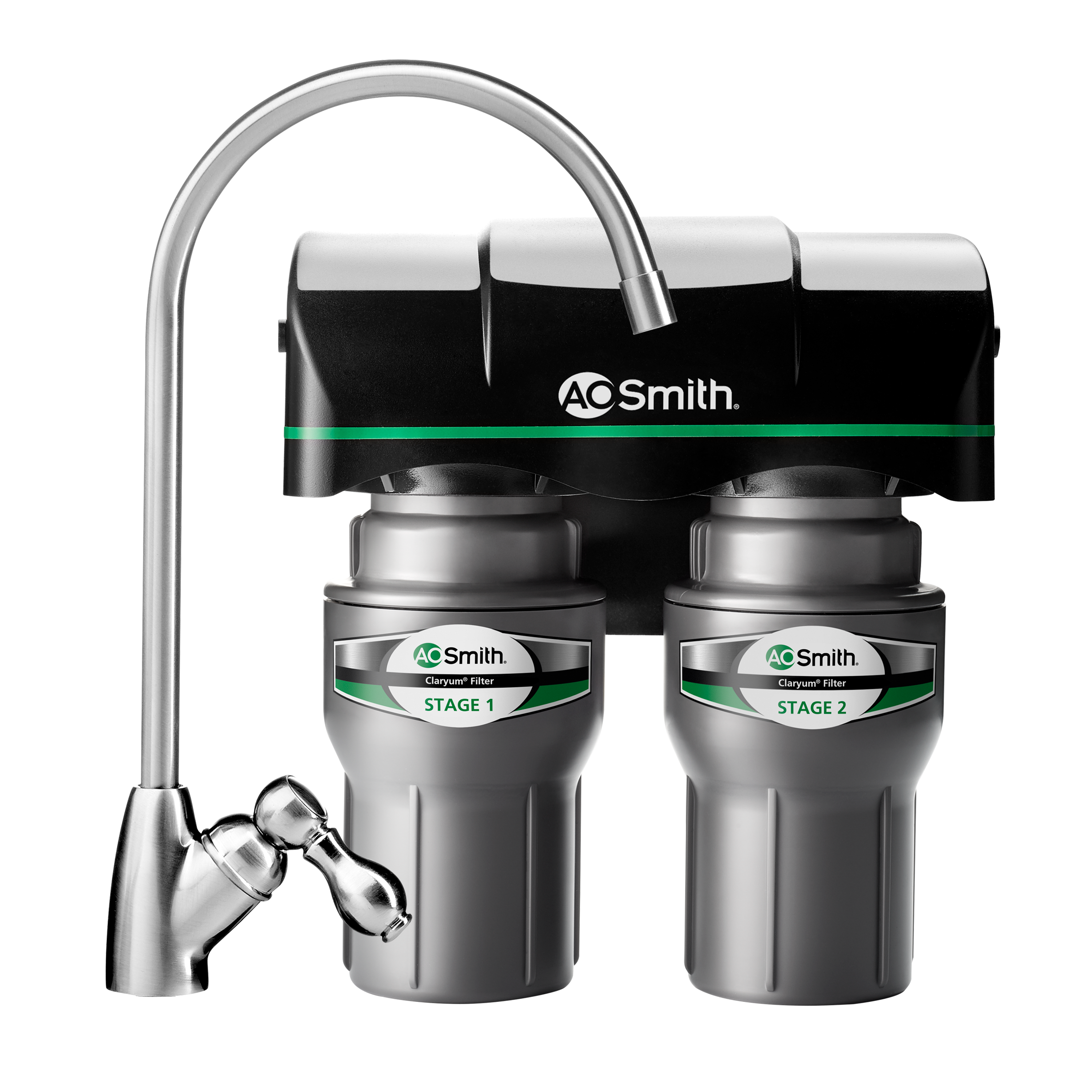 2-Stage Under Sink Clean Water Faucet Filter by AO Smith - Non-toxic, GO rated product free from harmful chemicals