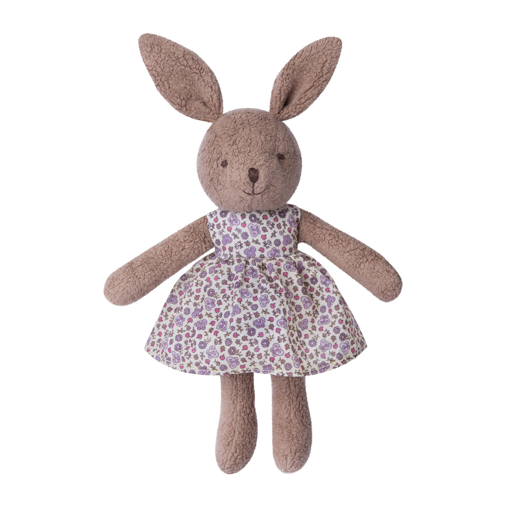 Little Bunny Plush - Cocoa Brown Vintage Floral by apple park - Non-toxic, GO rated product free from harmful chemicals