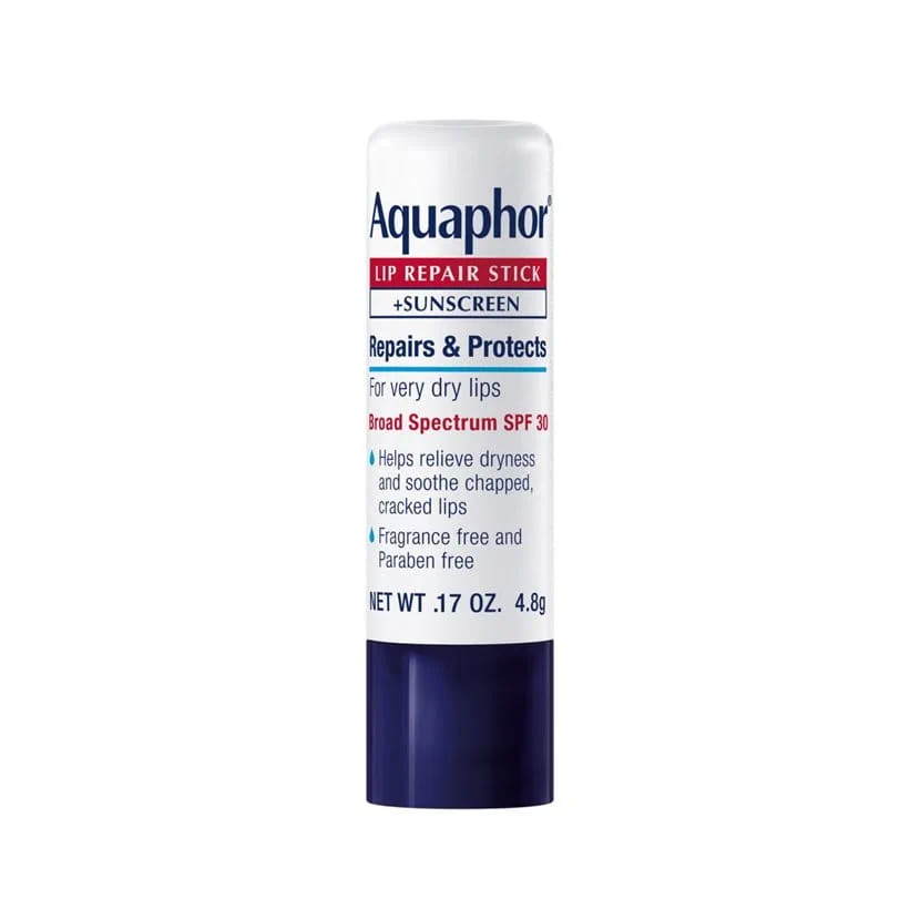 Lip Repair Stick + Sunscreen, SPF 30, Fragrance Free by Aquaphor - Non-toxic, SLOW rated product free from harmful chemicals