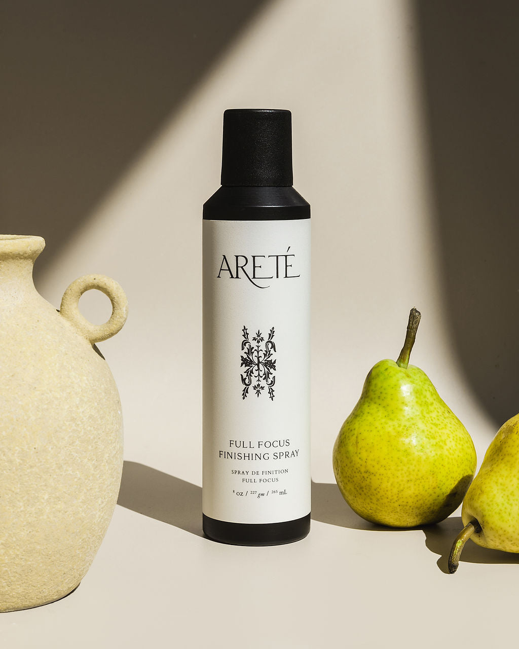 Full Focus Finishing Hair Spray by Arete - Non-toxic Hair Styling + Treatment product rated STOP by Million Marker, free from BPA, phthalates, and parabens