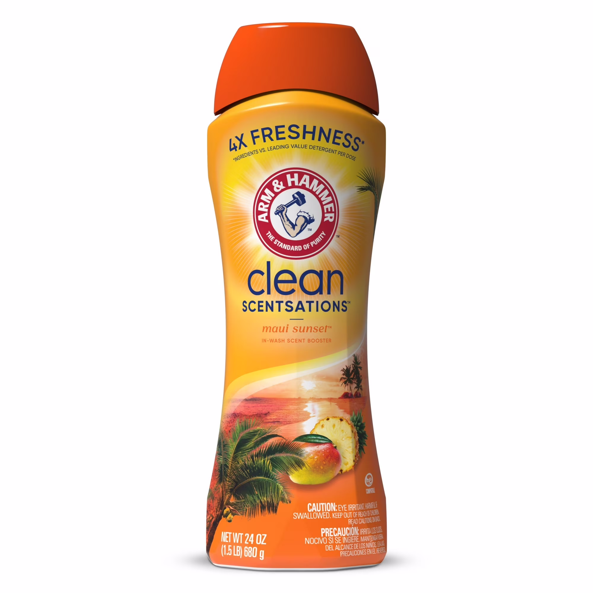 Clean Sensations In-Wash Booster - Maui Sunset Scent by ARM & HAMMER - Non-toxic, STOP rated product free from harmful chemicals