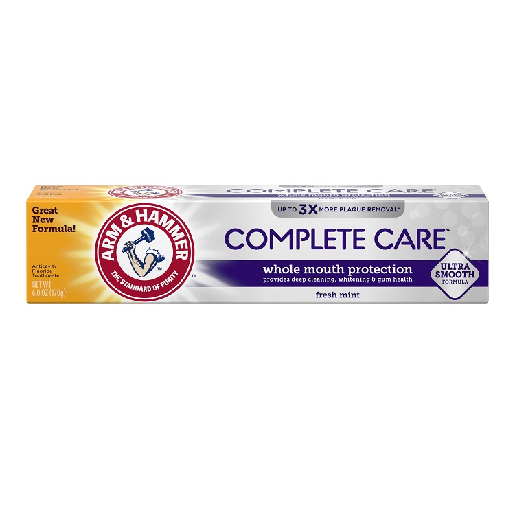 Complete Care Whole Mouth Protection Toothpaste by ARM & HAMMER - Non-toxic, STOP rated product free from harmful chemicals