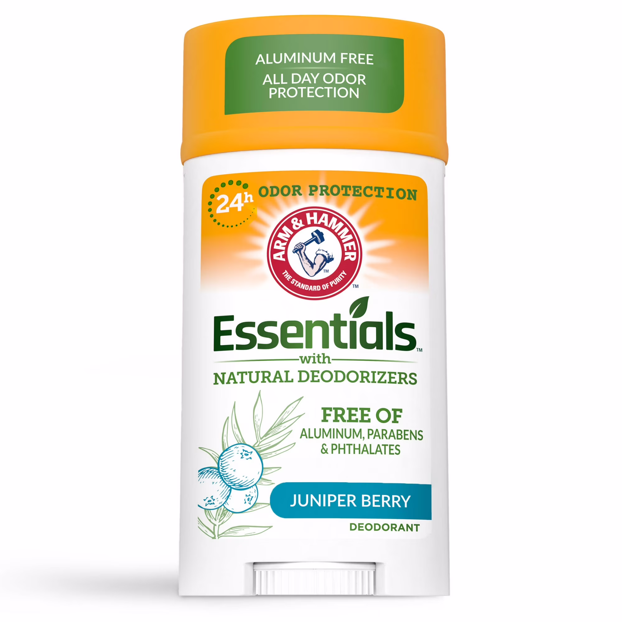 Essentials Solid Deodorant - Juniper Berry by ARM & HAMMER - Non-toxic, STOP rated product free from harmful chemicals