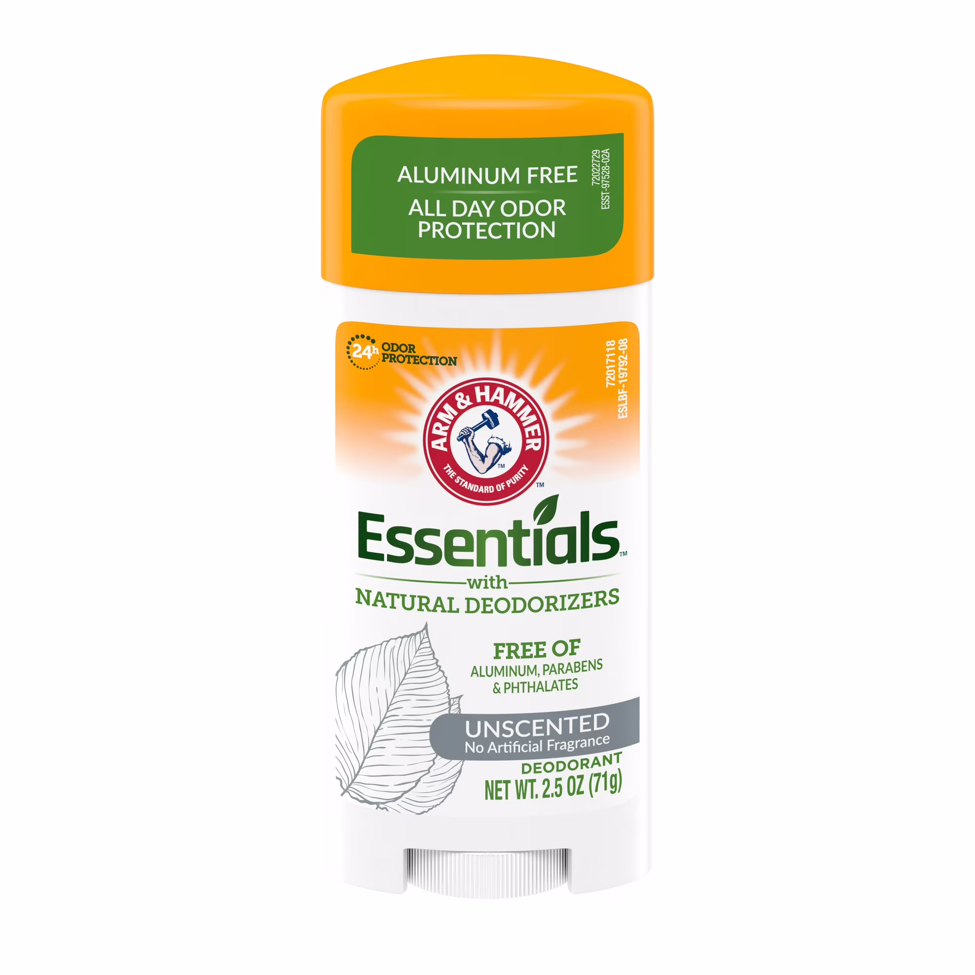 Essentials Solid Deodorant - Unscented by ARM & HAMMER - Non-toxic Deodorants product rated SLOW by Million Marker, free from BPA, phthalates, and parabens