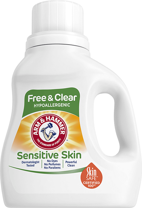 Hypoallergenic Liquid Laundry Detergent - Free & Clear by ARM & HAMMER - Non-toxic, STOP rated product free from harmful chemicals