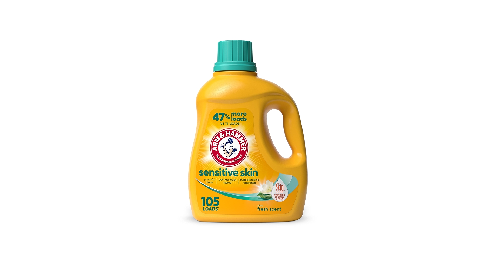 Hypoallergenic Liquid Laundry Detergent - Fresh Scent by ARM & HAMMER - Non-toxic Household Cleaning Products product rated STOP by Million Marker, free from BPA, phthalates, and parabens