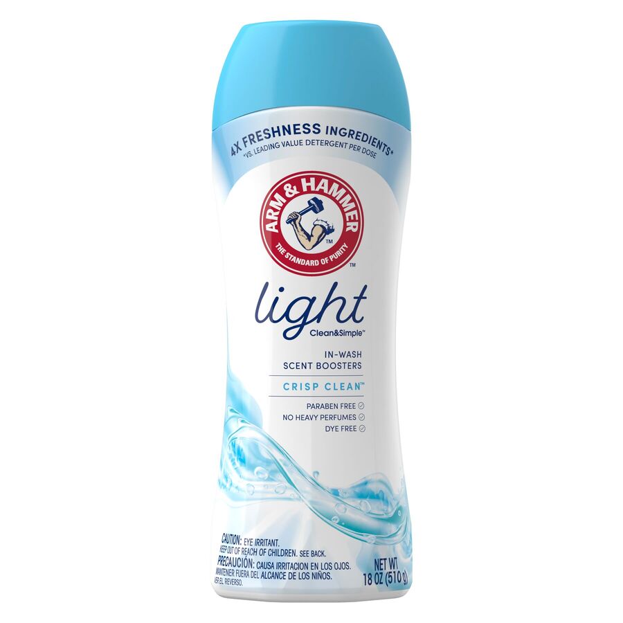 Light Laundry In-Wash Scent Booster - Crisp Clean Scent by ARM & HAMMER - Non-toxic Household Cleaning Products product rated STOP by Million Marker, free from BPA, phthalates, and parabens