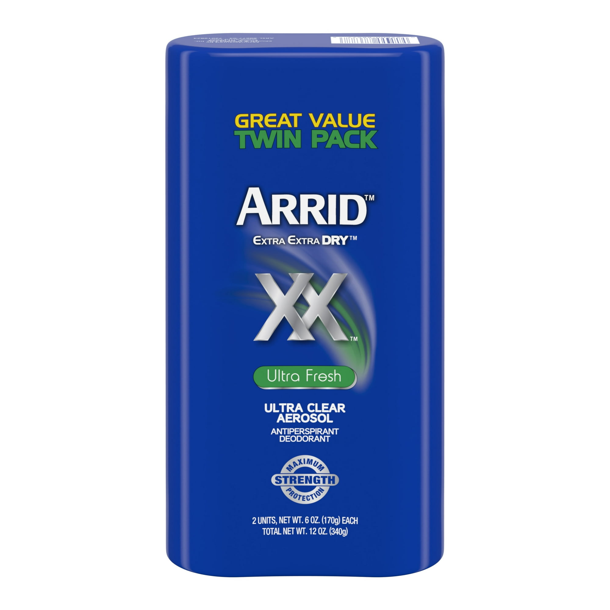 XX Extra Extra Dry Aersol - Ultra Fresh by ARRID - Non-toxic, STOP rated product free from harmful chemicals