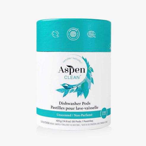 Dishwasher Pods - Unscented by Aspen CLEAN - Non-toxic, SLOW rated product free from harmful chemicals