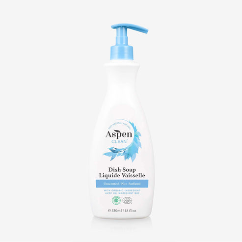 Unscented Dish Soap Natural by Aspen CLEAN - Non-toxic, SLOW rated product free from harmful chemicals