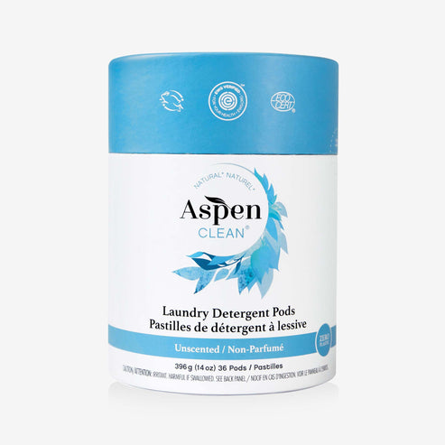 Unscented Laundry Pods by Aspen CLEAN - Non-toxic, SLOW rated product free from harmful chemicals