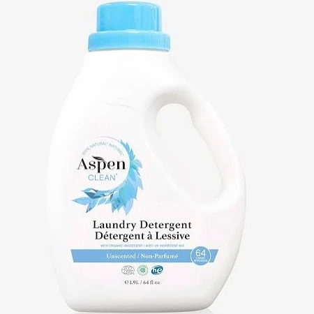 Natural Laundry Detergent (Unscented) by AspenClean - Non-toxic, GO rated product free from harmful chemicals