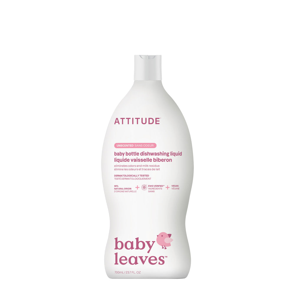 Baby Bottle Dishwashing Liquid - Unscented by ATTITUDE - Non-toxic, GO rated product free from harmful chemicals