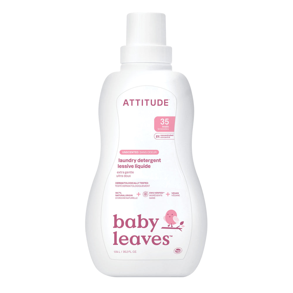 Baby Leaves Laundry Detergent - Unscented by ATTITUDE - Non-toxic, GO rated product free from harmful chemicals