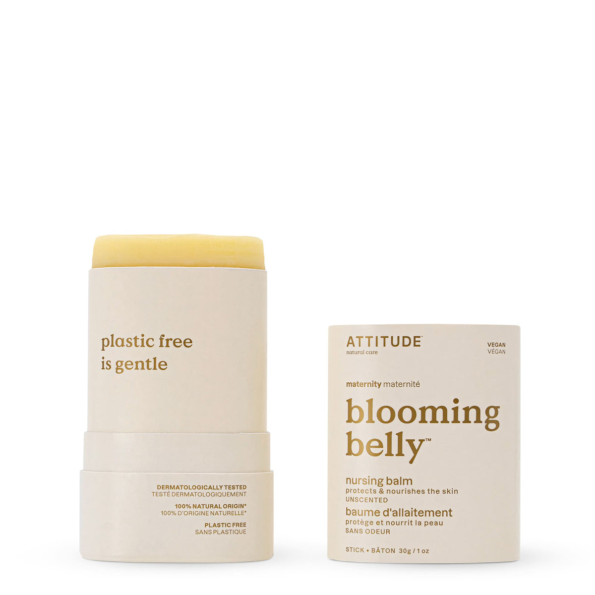 Blooming Belly Nursing Balm - Unscented by ATTITUDE - Non-toxic Pregnancy & Postpartum Care product rated GO by Million Marker, free from BPA, phthalates, and parabens