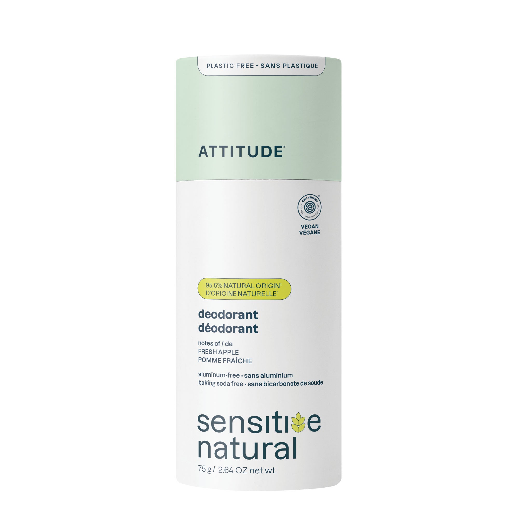 Deodorant - Stick Sensitive Skin by ATTITUDE - Non-toxic Deodorants product rated SLOW by Million Marker, free from BPA, phthalates, and parabens
