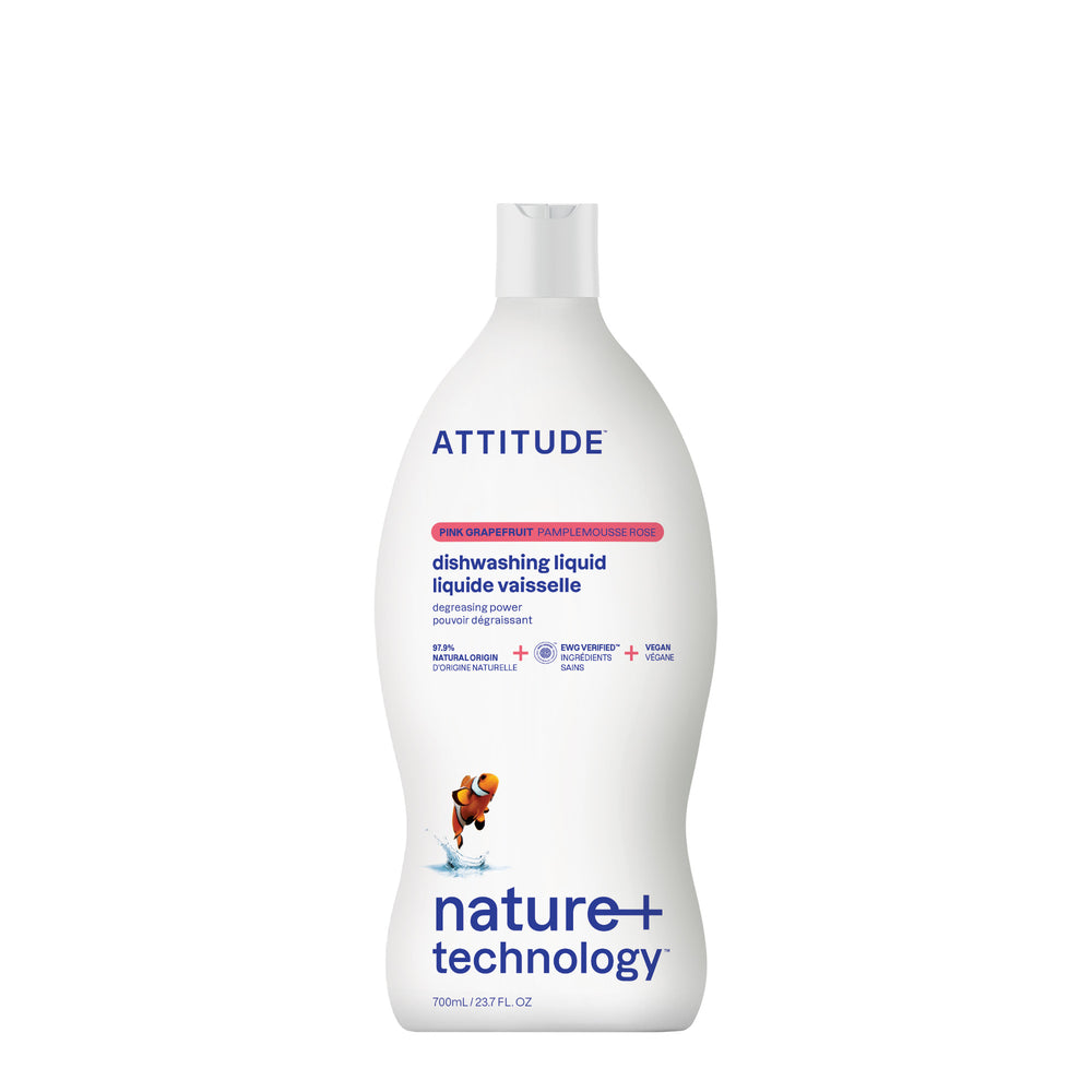Dish Soap - Pink Grapefruit by ATTITUDE - Non-toxic, SLOW rated product free from harmful chemicals