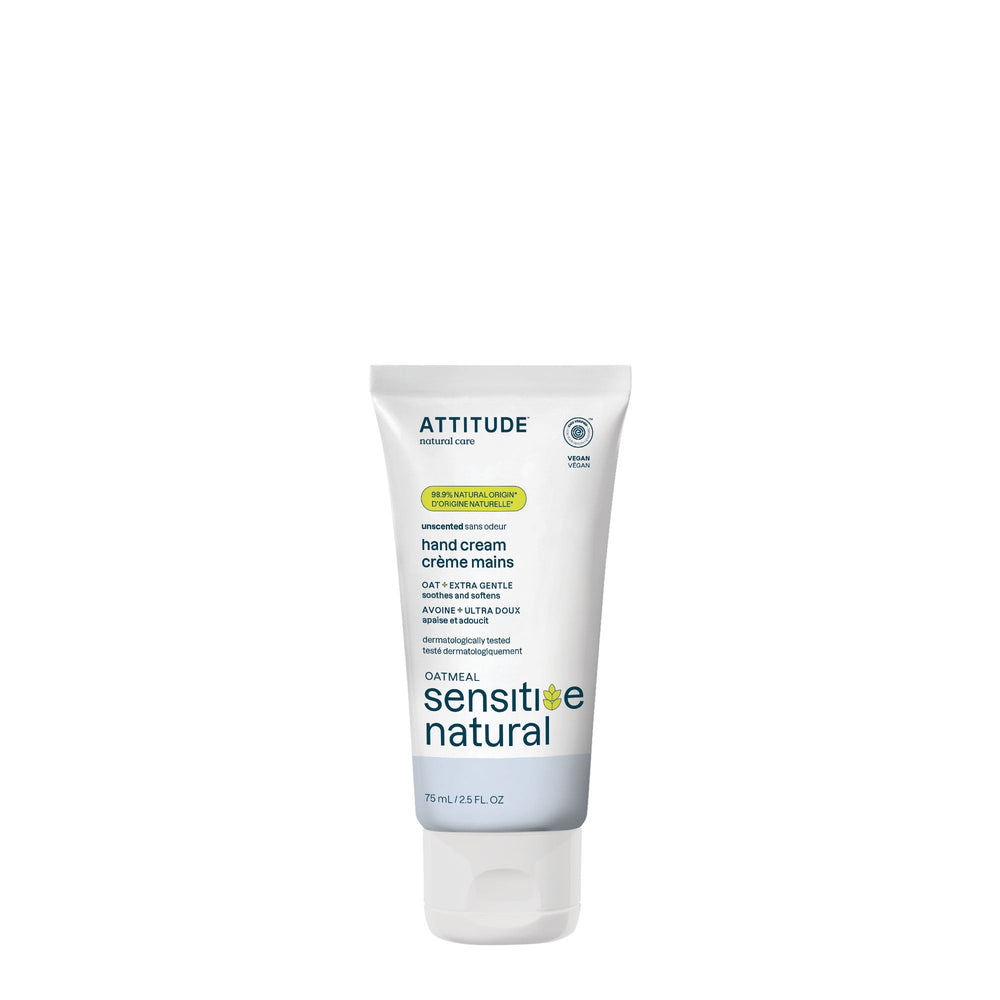 Oatmeal Sensitive Natural Hand Cream - Unscented by ATTITUDE - Non-toxic, GO rated product free from harmful chemicals