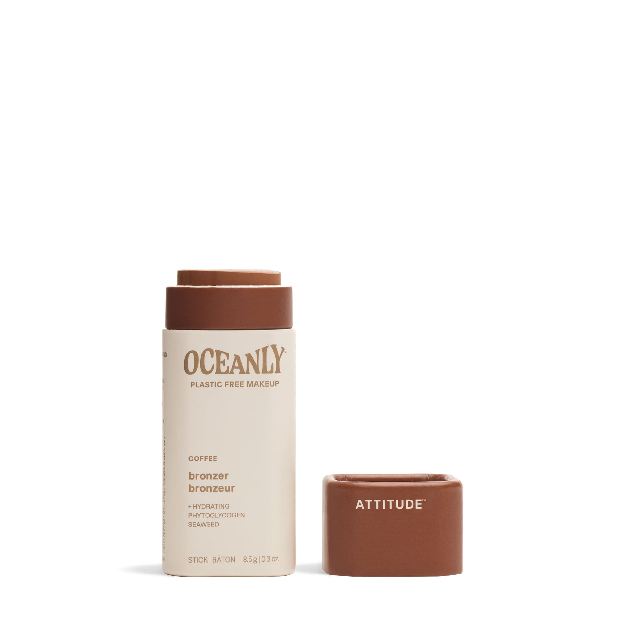 Oceanly Bronzer - Coffee by ATTITUDE - Non-toxic Cosmetics product rated GO by Million Marker, free from BPA, phthalates, and parabens