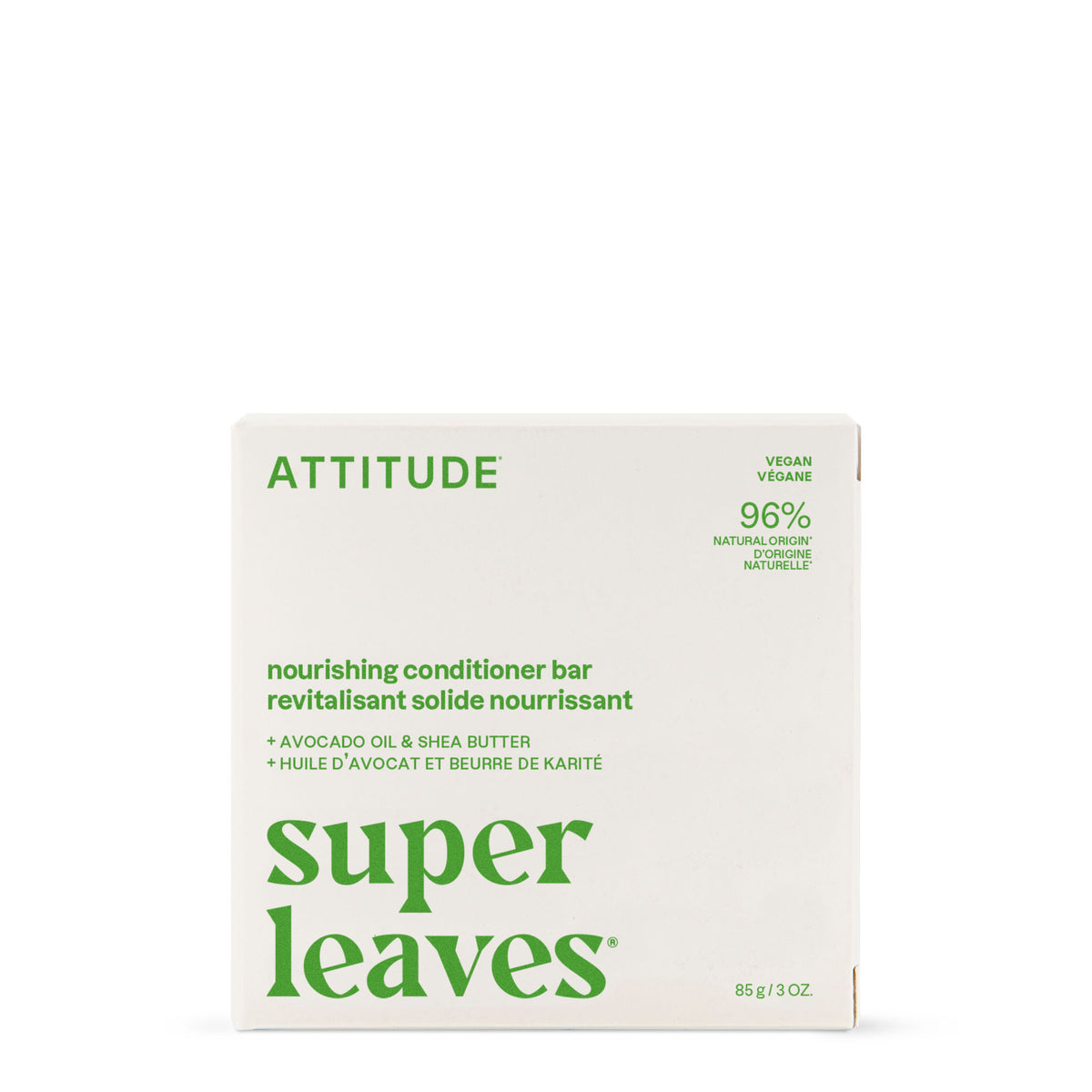 Super Leaves Conditioner Nourishing Bar - Pear & Amber by ATTITUDE - Non-toxic Shampoos + Conditioners product rated SLOW by Million Marker, free from BPA, phthalates, and parabens