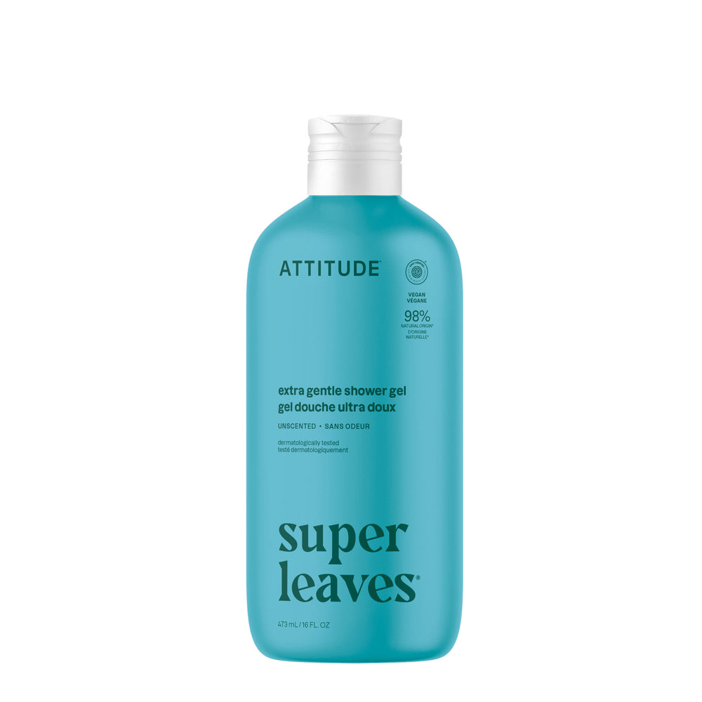 Super Leaves Extra Gentle Shower Gel - Unscented by ATTITUDE - Non-toxic, SLOW rated product free from harmful chemicals
