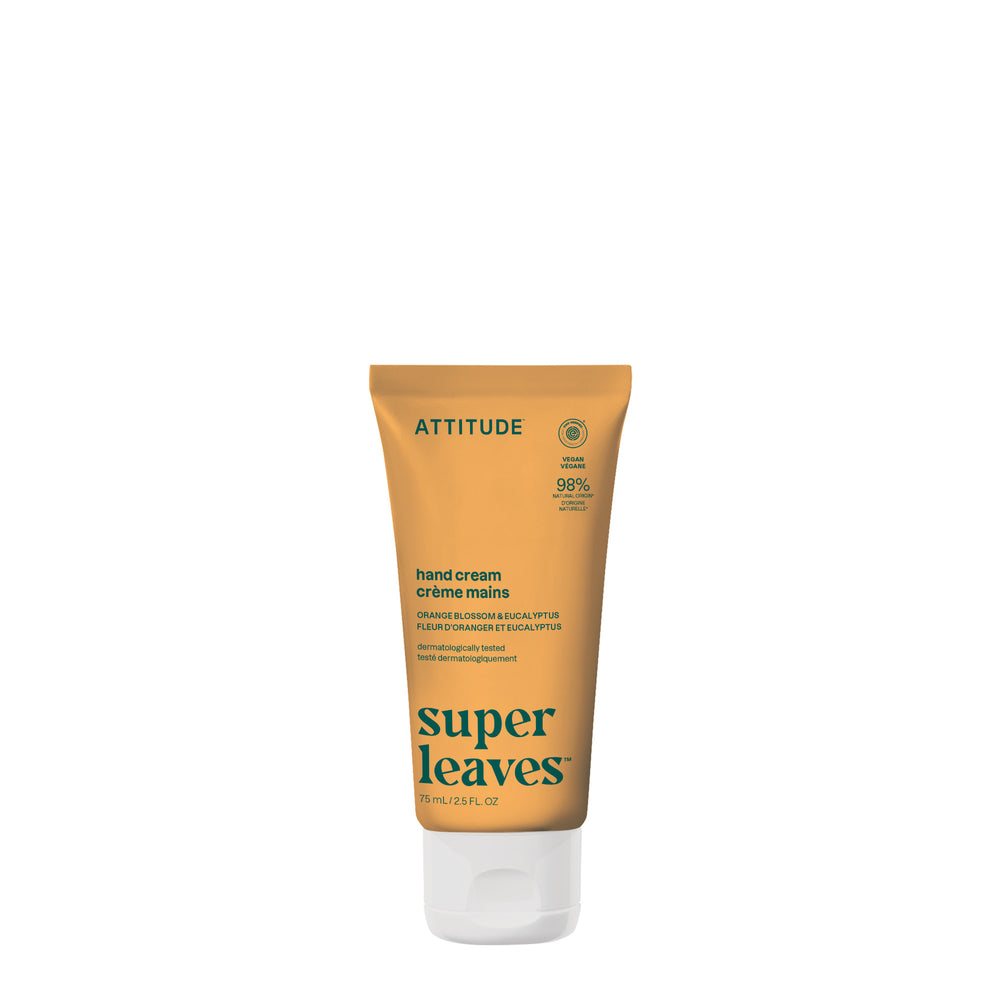 Super Leaves Hand Cream - Orange Blossom & Eucalyptus by ATTITUDE - Non-toxic Body Oils, Butters + Lotions product rated SLOW by Million Marker, free from BPA, phthalates, and parabens