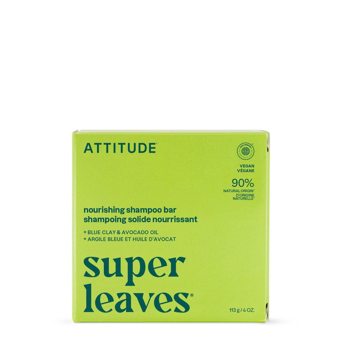 Super Leaves Shampoo Nourishing Bar - Pear & Amber by ATTITUDE - Non-toxic Shampoos + Conditioners product rated SLOW by Million Marker, free from BPA, phthalates, and parabens