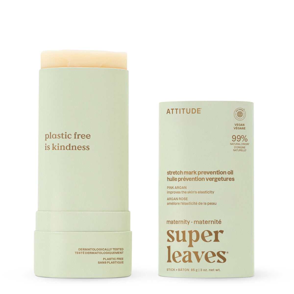 Super Stretch Mark Prevention Oil - Pregnancy - Pink Argan by ATTITUDE - Non-toxic, SLOW rated product free from harmful chemicals