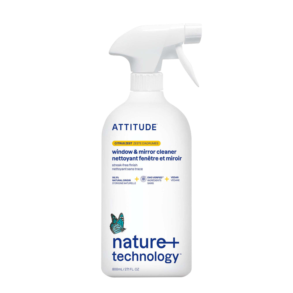 Window & Mirror Cleaner - Citrus Zest by ATTITUDE - Non-toxic, SLOW rated product free from harmful chemicals