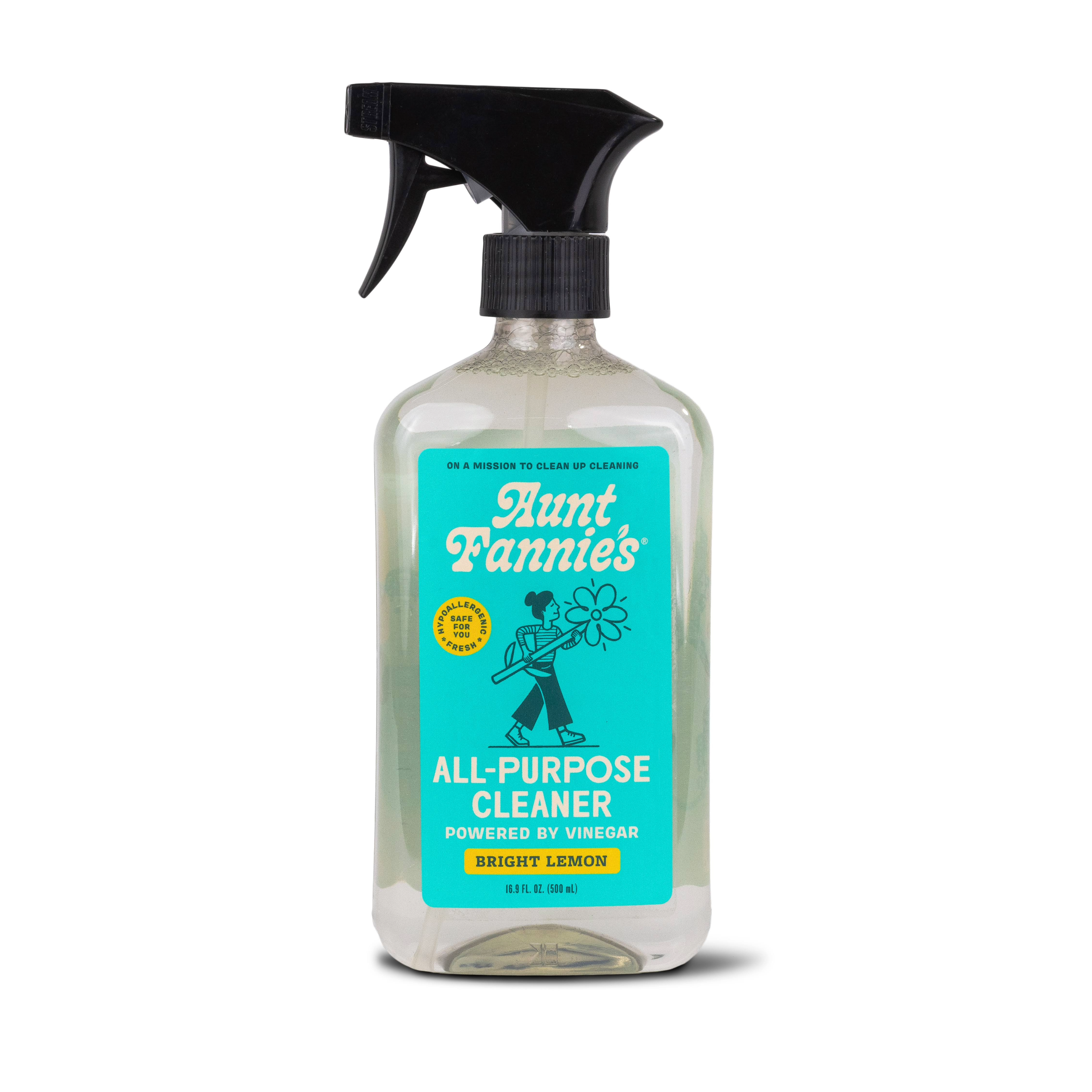 All Purpose Cleaning Vinegar, Bright Lemon Scent 16.9oz by Aunt Fannie's - Non-toxic, SLOW rated product free from harmful chemicals