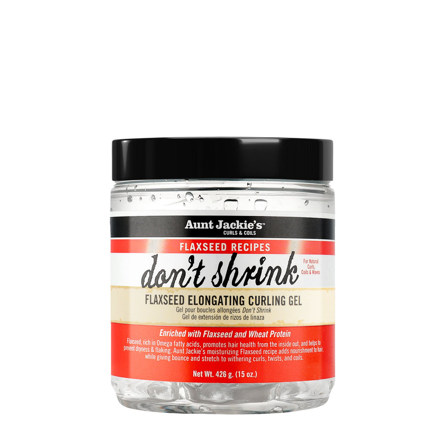 Don't Shrink Flaxseed Elongating Curling Gel by Aunt Jackie's - Non-toxic Hair Styling + Treatment product rated STOP by Million Marker, free from BPA, phthalates, and parabens